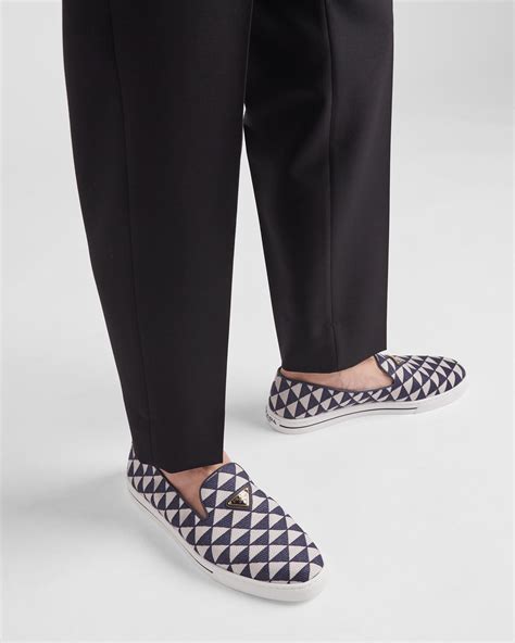 prada technical fabric slip-on shoes|Prada Slip.